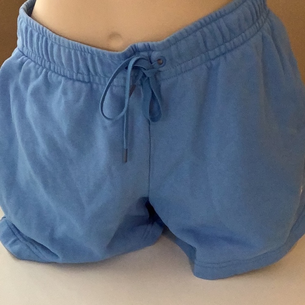 Nike Size Medium Light Blue Elastic Tie Waist Shorts. Preloved